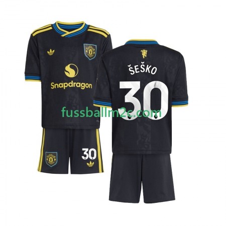 Fußballtrikots Manchester United Benjamin Sesko 30 Kinder Ausweich Trikotsatz 2025-2026 Fußballtrikots Manchester United Benjamin Sesko 30 Kinder Ausweich Trikotsatz 2025-2026
